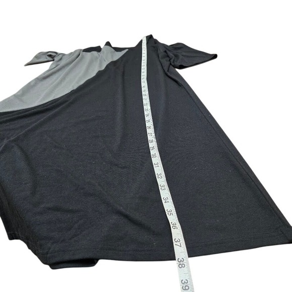 Unbranded Cold Shoulder Asymmetrical Block Color Midi Dress Sz XL - Picture 9 of 10